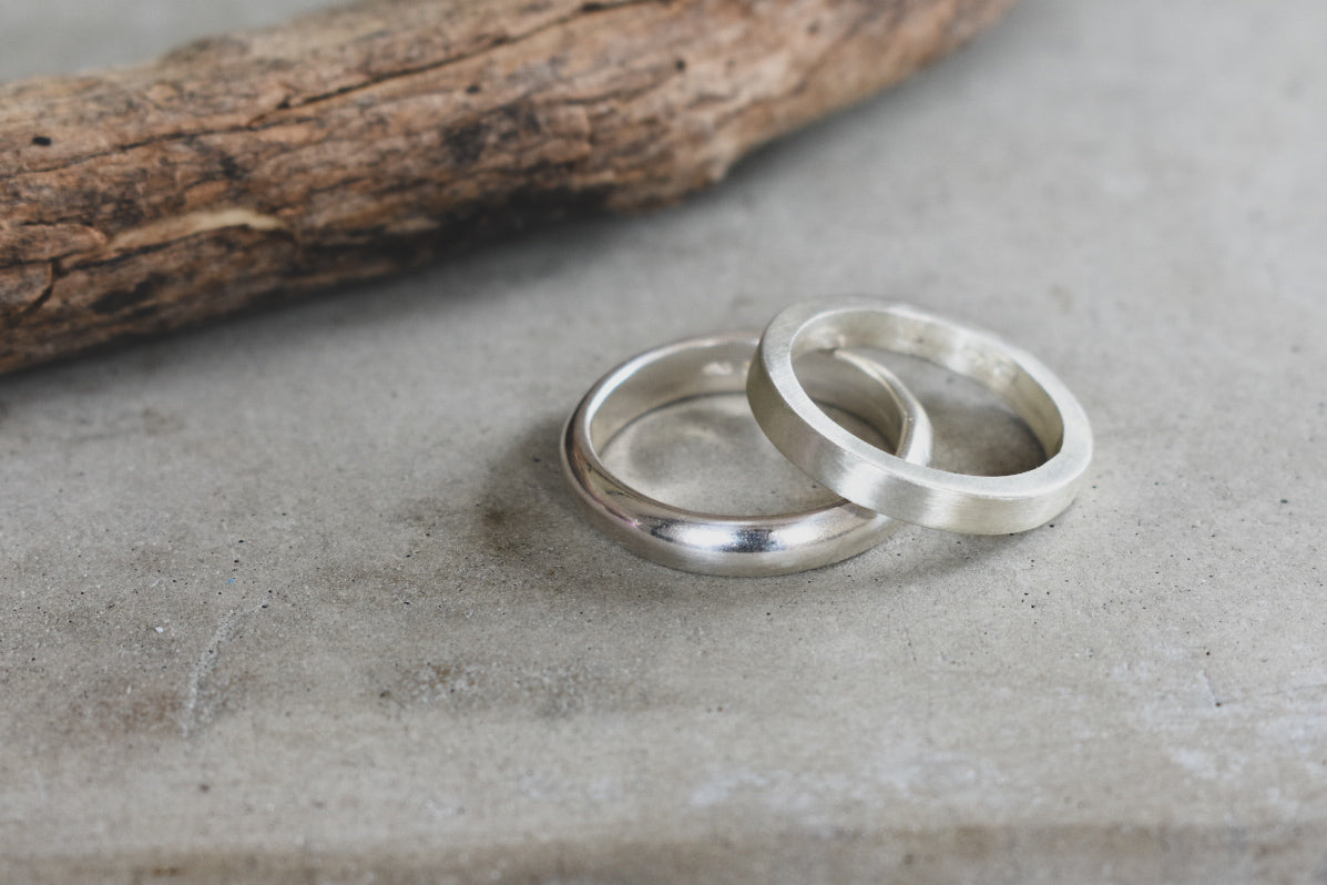 Chunky Silver D-shaped Ring