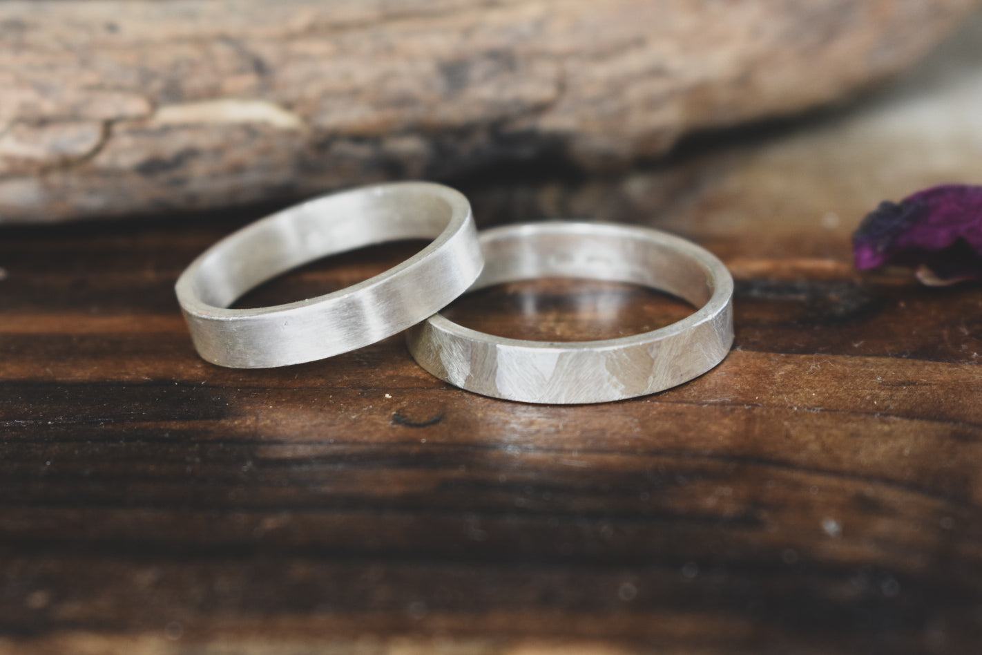 4mm Brushed Eco Silver Ring