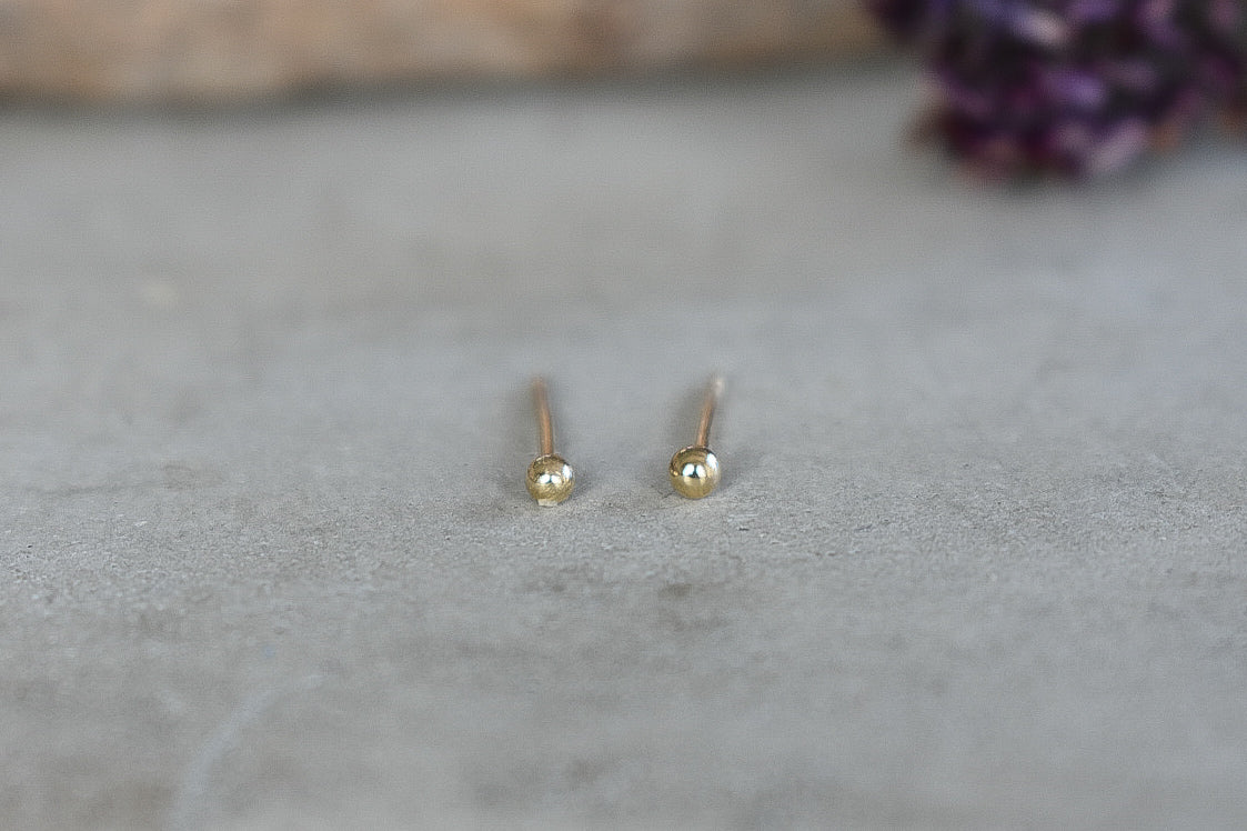 Teeny Tiny Studs, 9ct gold