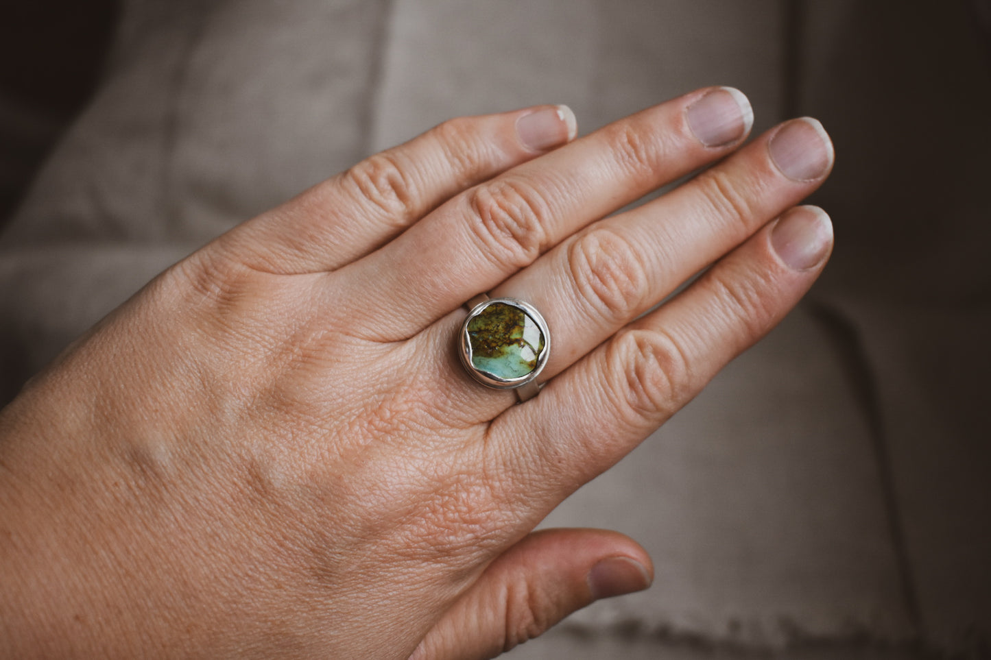 "Sea Moss" Turquoise Ring