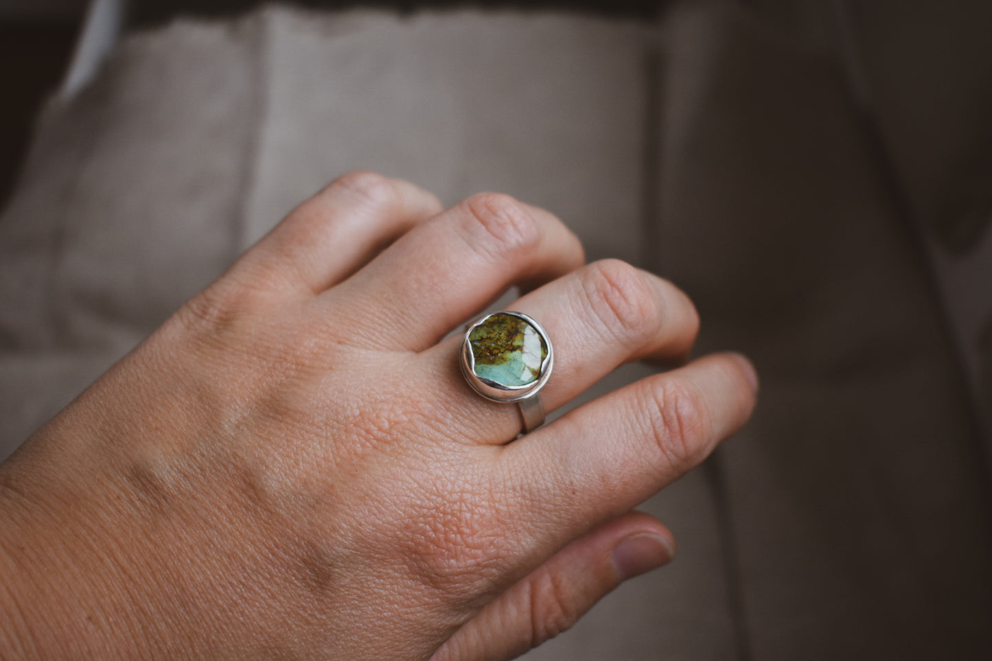"Sea Moss" Turquoise Ring