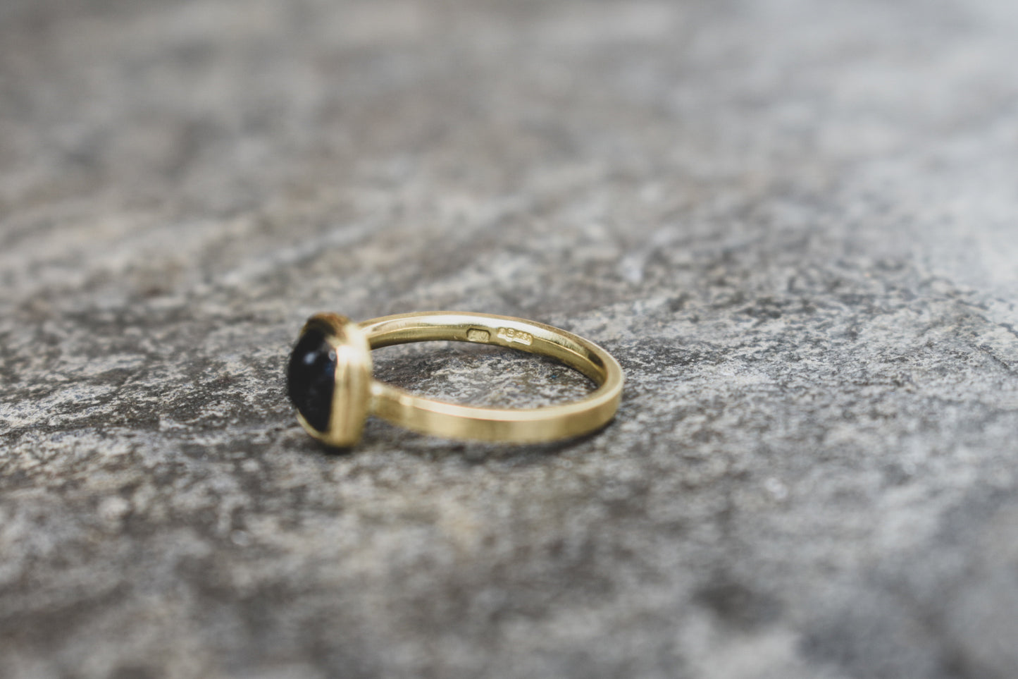 Black Cushion Diamond Ring