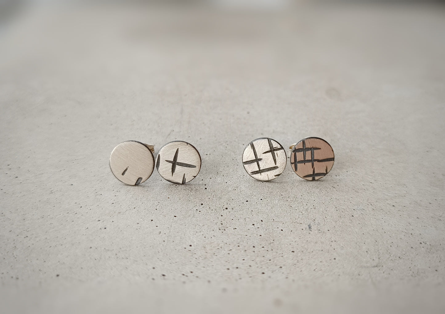 9mm & 8mm Silver Studs