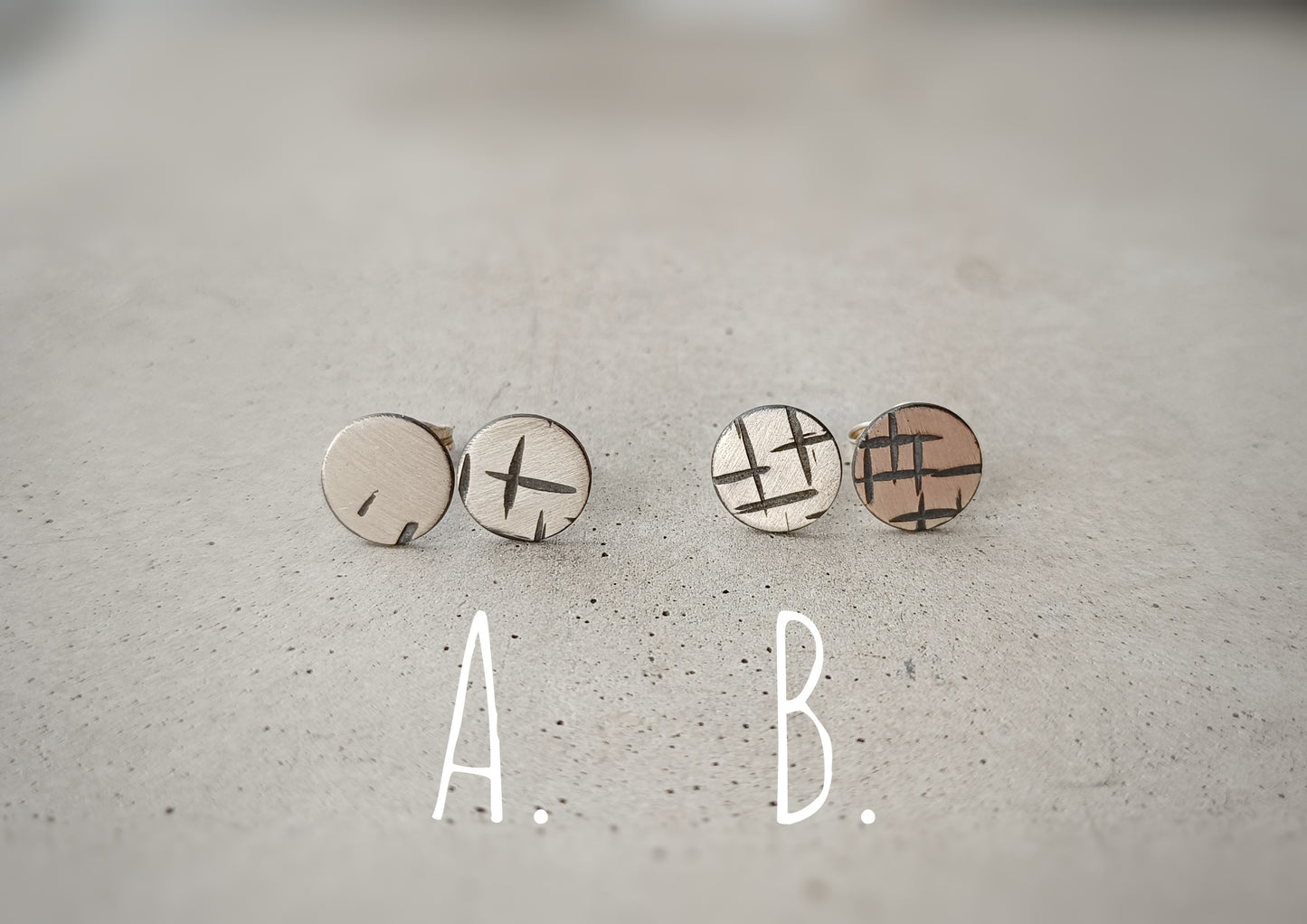 9mm & 8mm Silver Studs