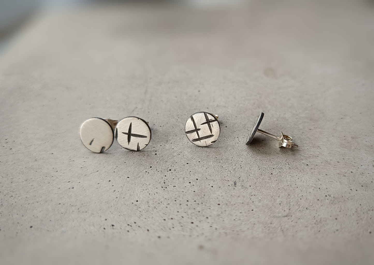 9mm & 8mm Silver Studs