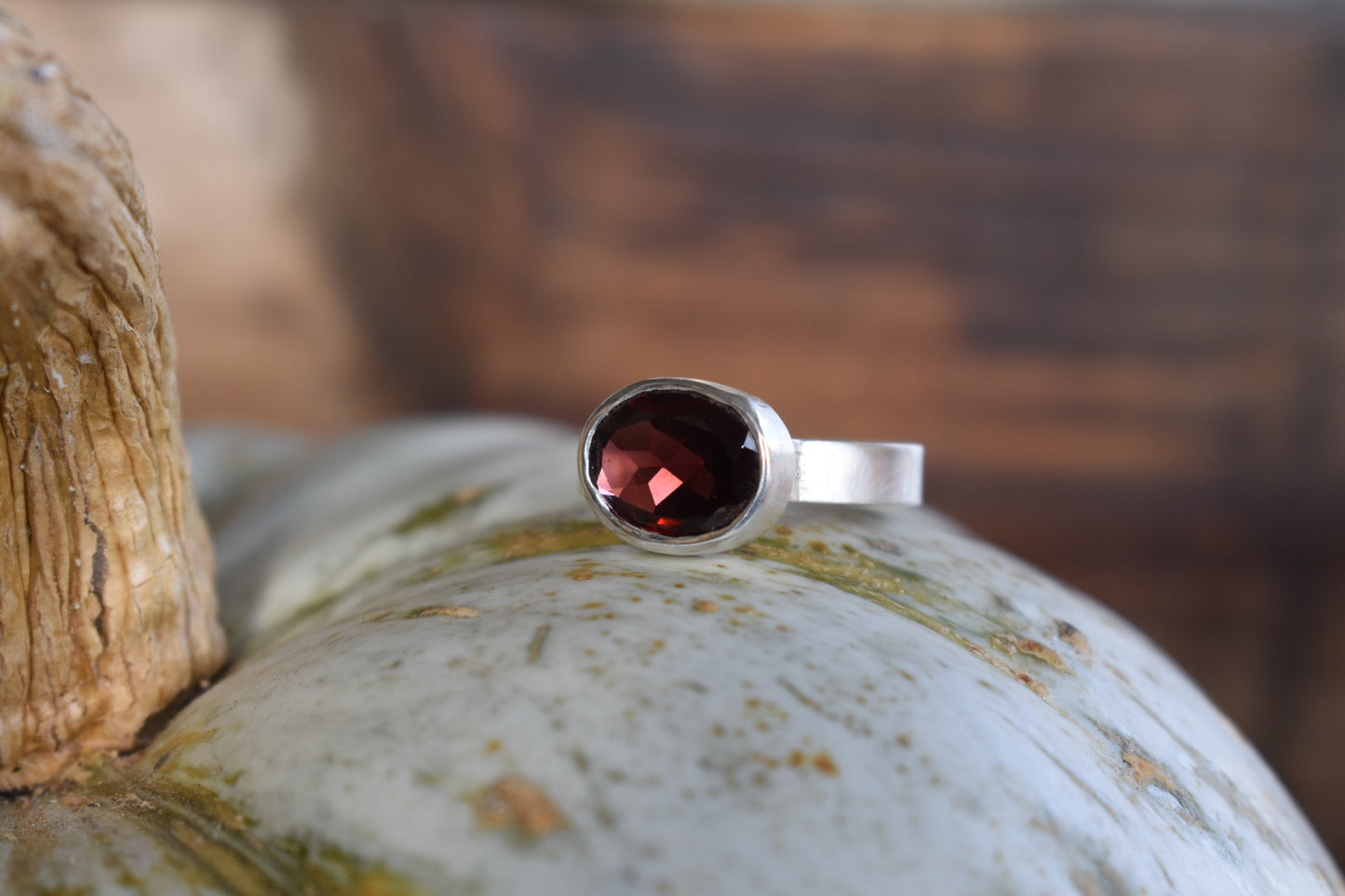 Hawthorn Berry Garnet Ring (small)