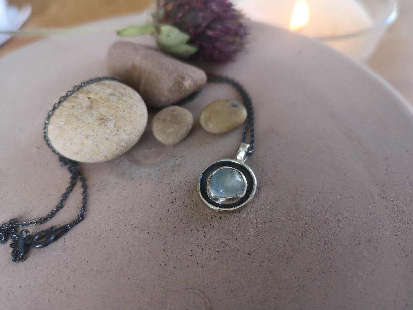 Moonstone Mini Moon Pendant