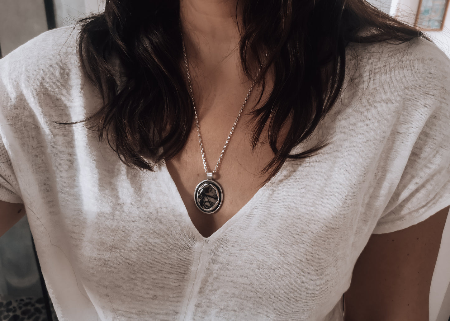 Bare Trees Jasper Pendant