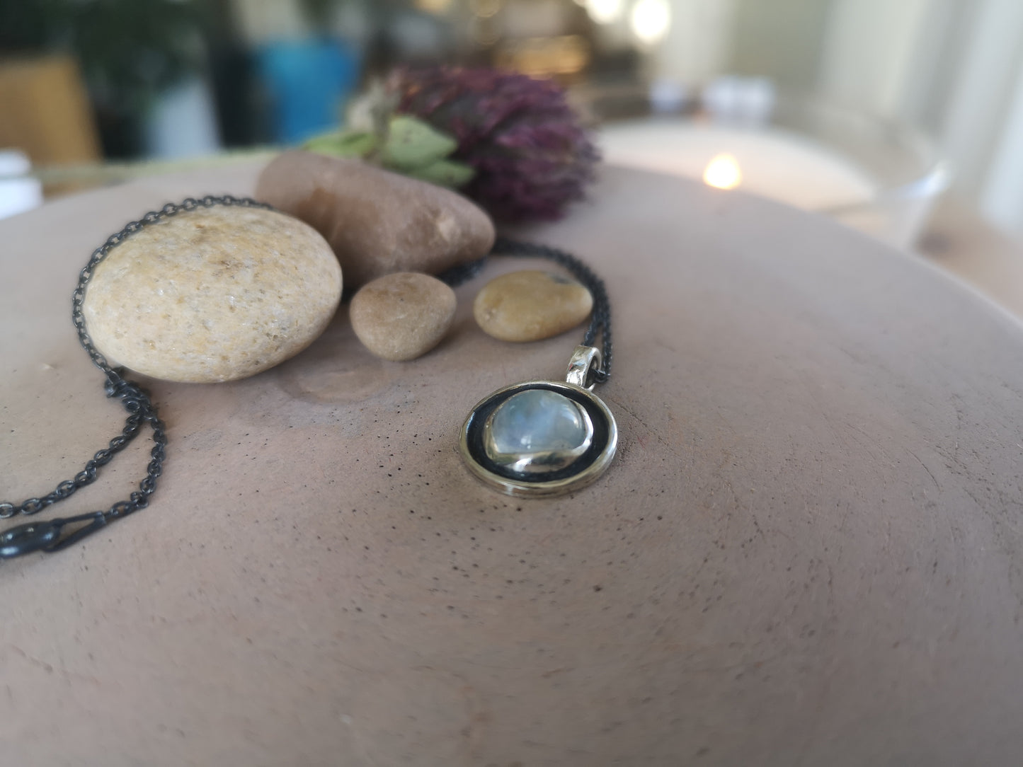 Moonstone Mini Moon Pendant