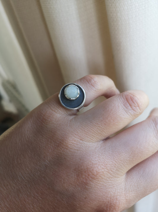 Moonstone Moon Ring #1