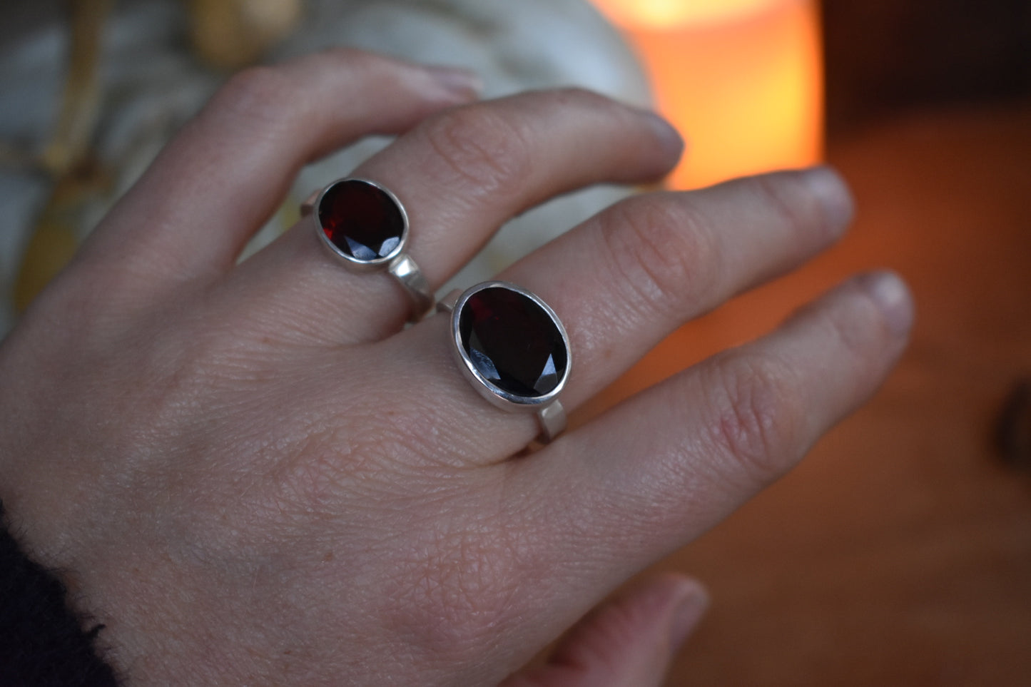 Hawthorn Berry Garnet Ring (small)