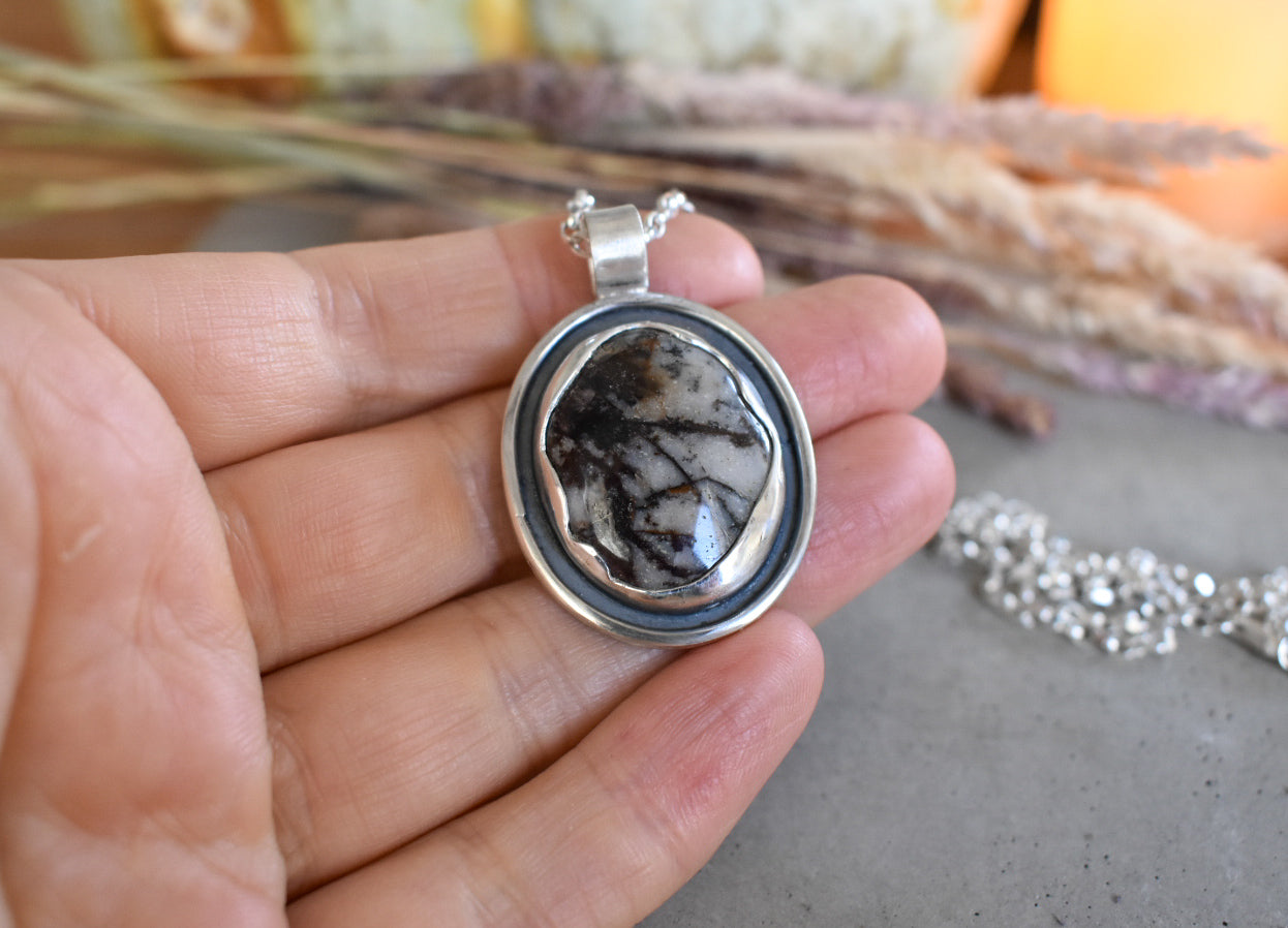 Bare Trees Jasper Pendant