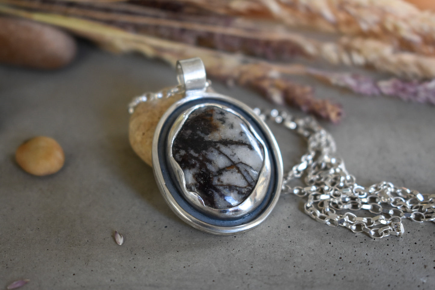 Bare Trees Jasper Pendant
