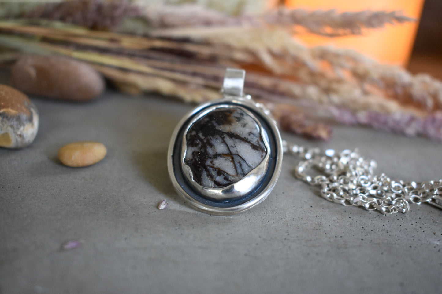 Bare Trees Jasper Pendant