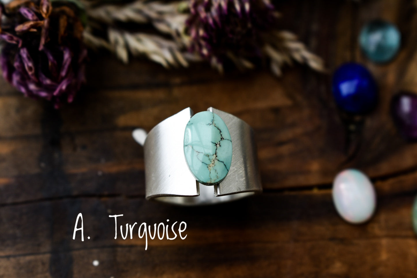 Warrior Wave Ring; Choose your Favourite Gemstone