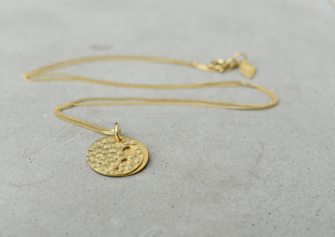 Mini Round n Rounder Gold Necklace