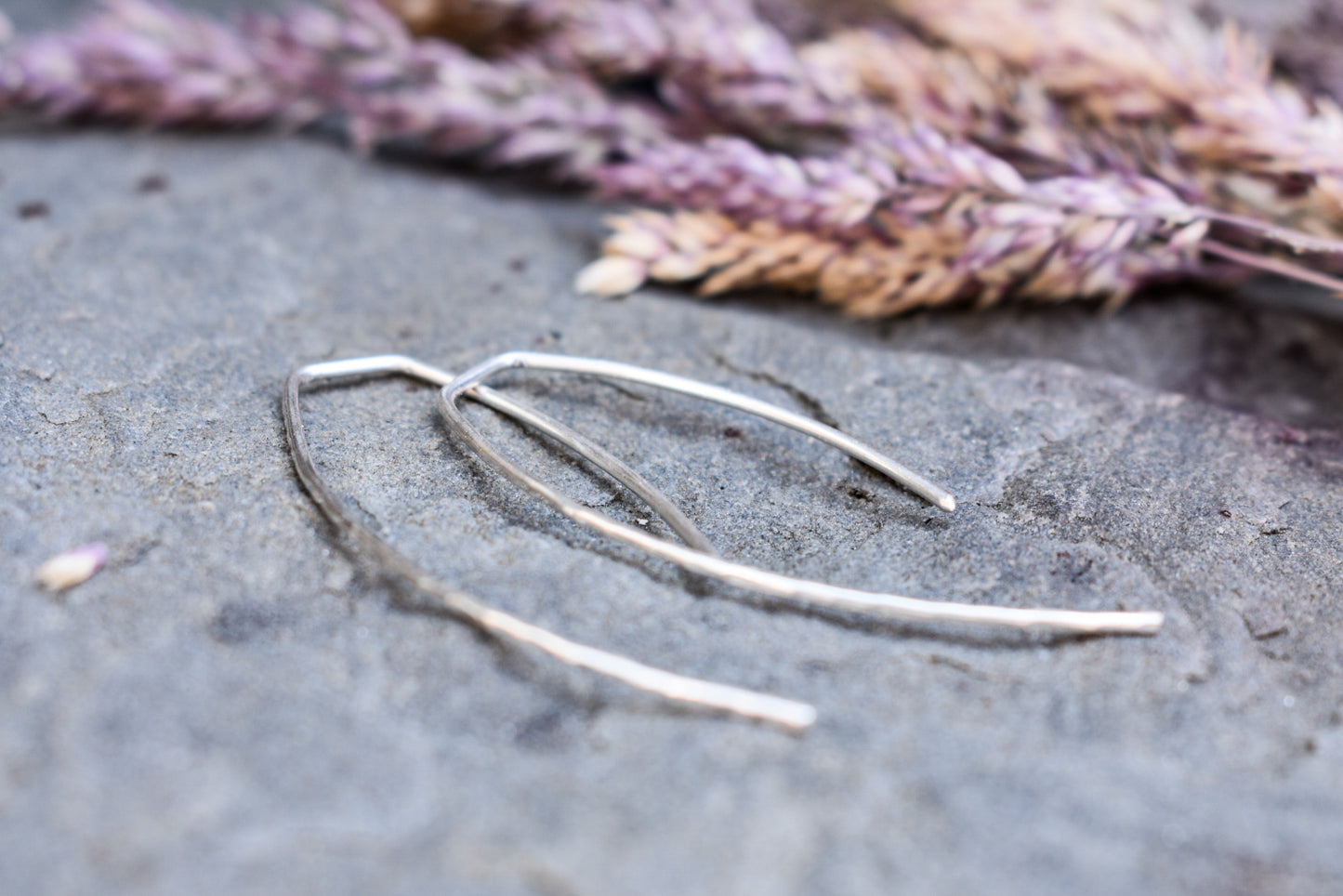 Hammered Half Hoops
