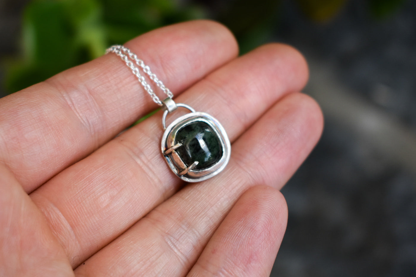 Deep Green Jade Pendants