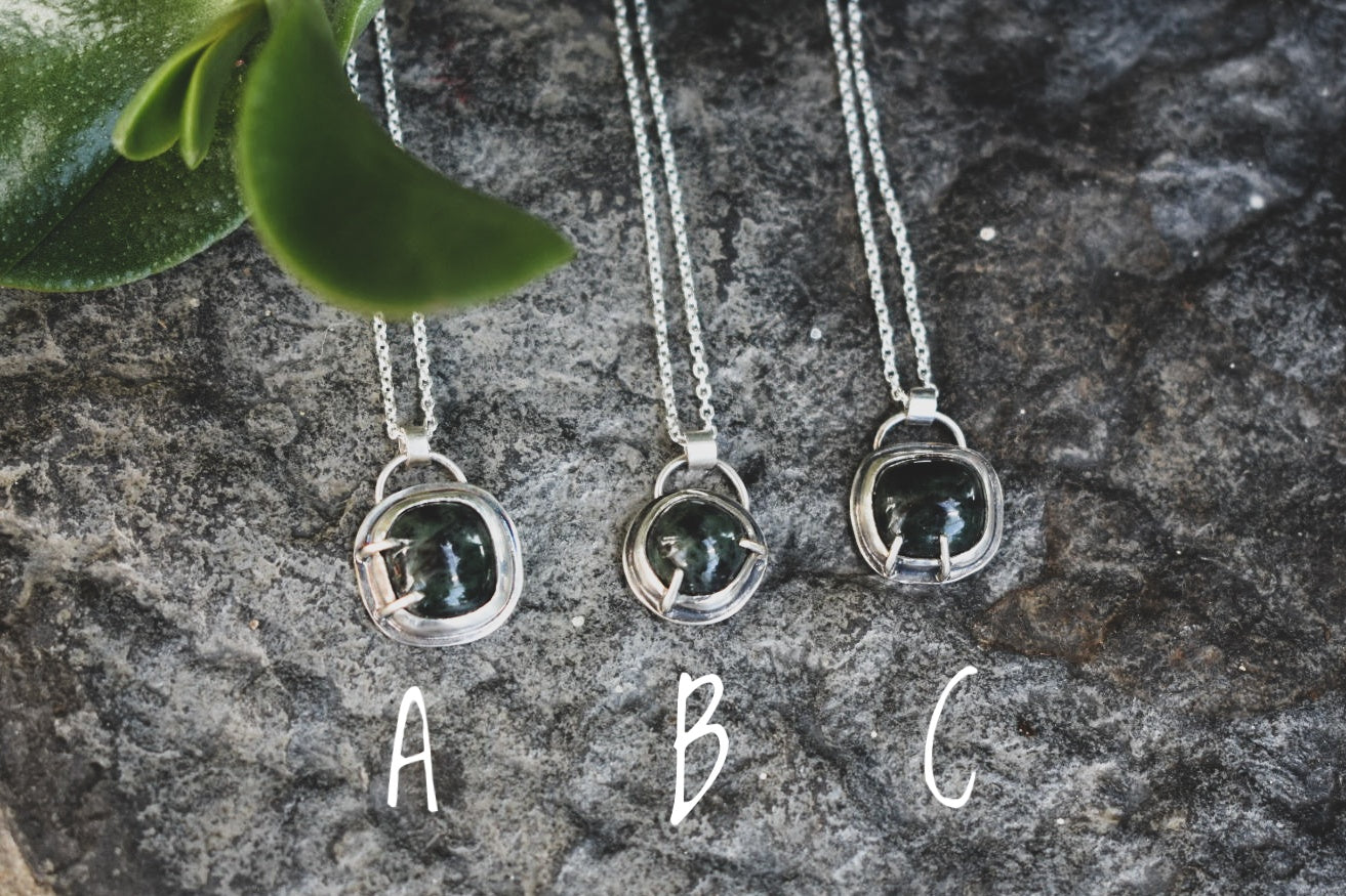 Deep Green Jade Pendants
