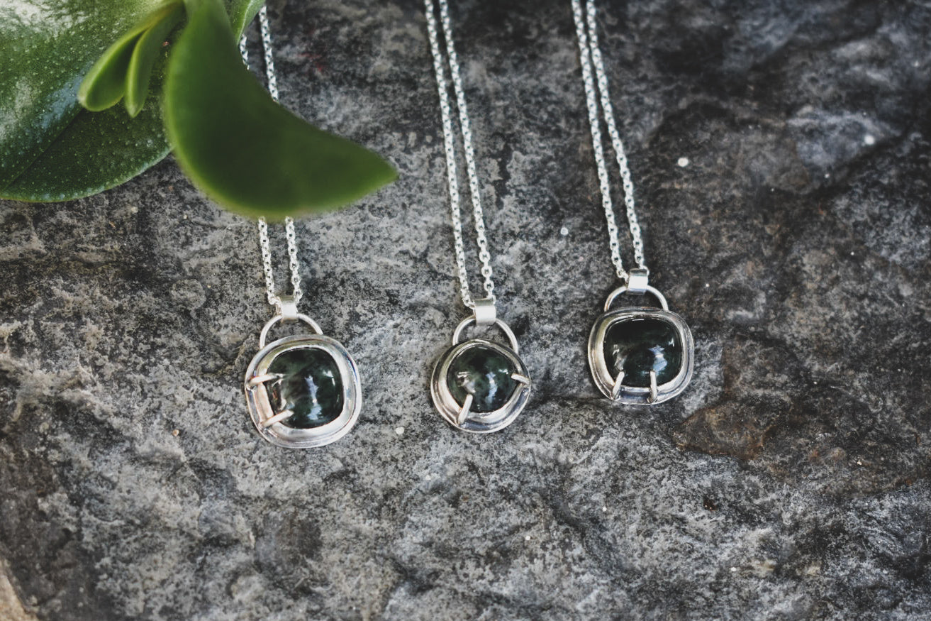 Deep Green Jade Pendants