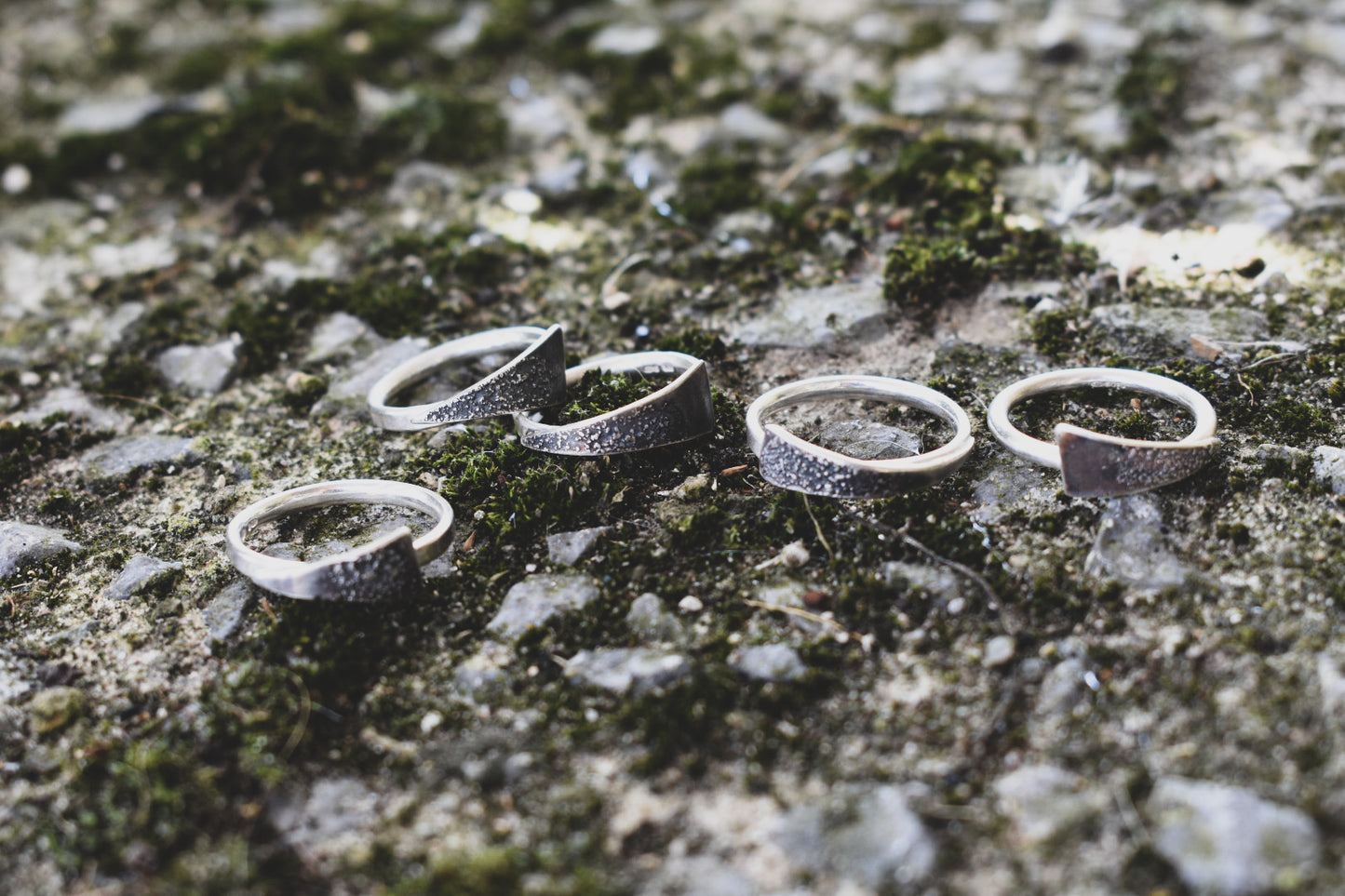 Textured Triangle Ring