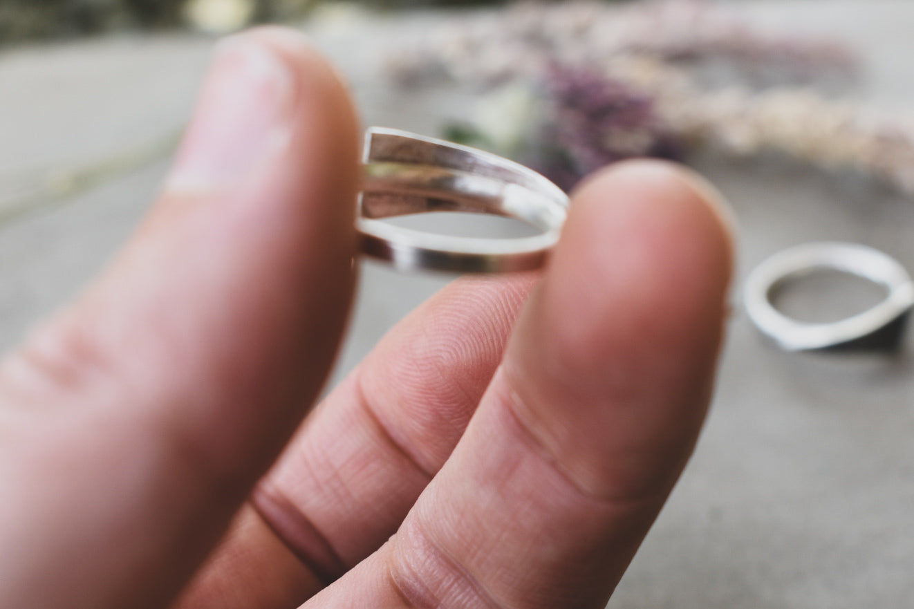 Textured Triangle Ring