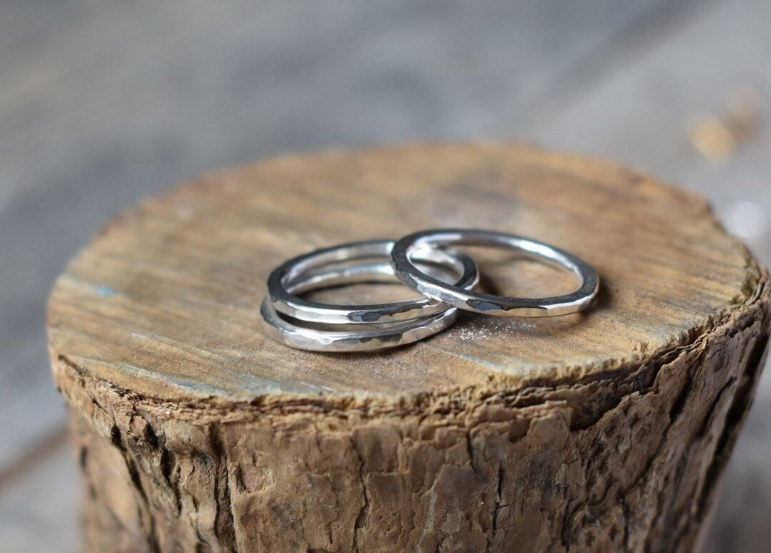 Hammered Ring, Sterling Silver