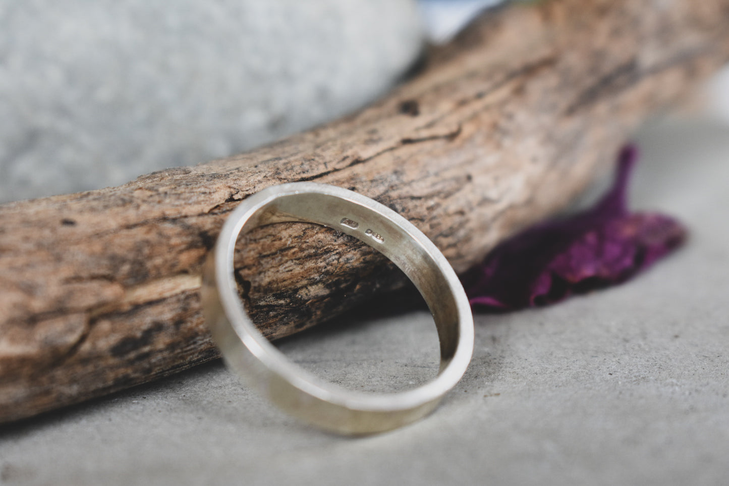 4mm Brushed Eco Silver Ring