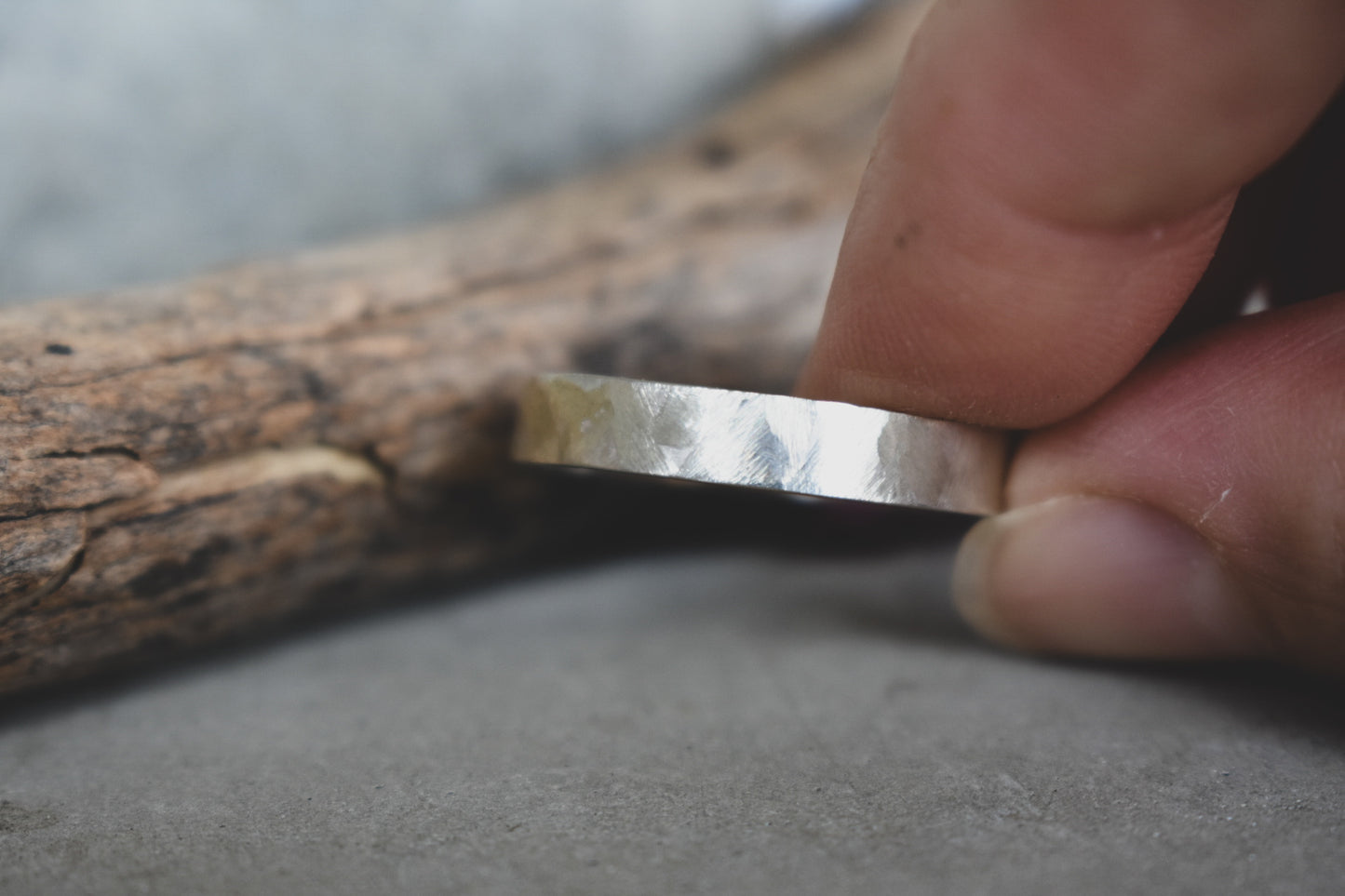 4mm Brushed Eco Silver Ring