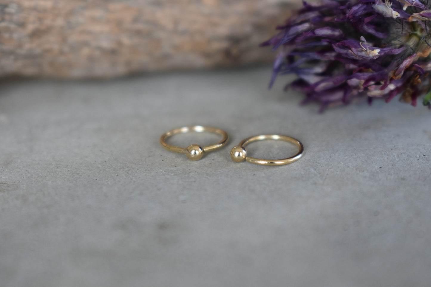 Hug hoops, 9ct yellow gold