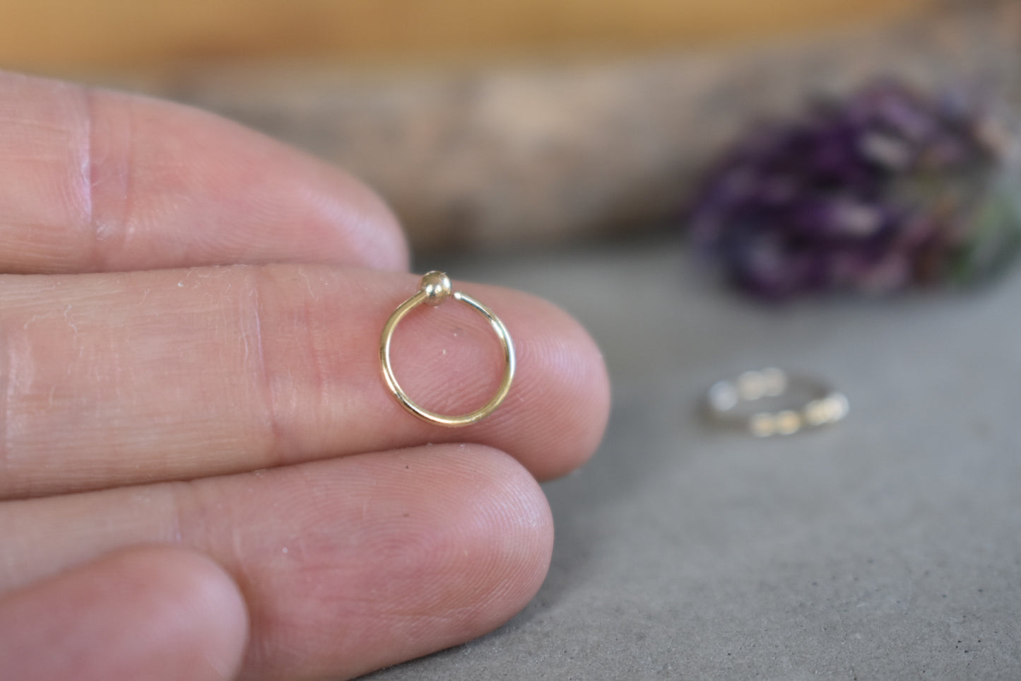 Hug hoops, 9ct yellow gold