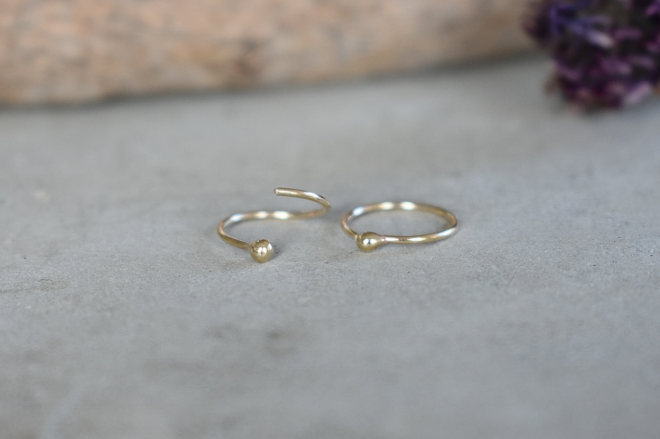 Hug hoops, 9ct yellow gold