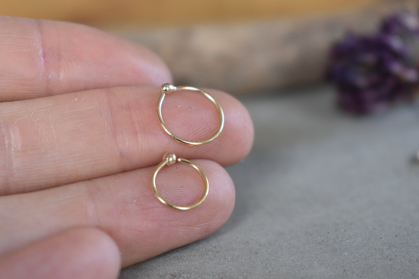 Hug hoops, 9ct yellow gold