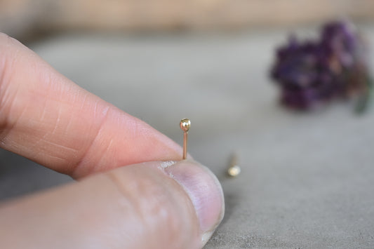 Teeny Tiny Studs, 9ct gold