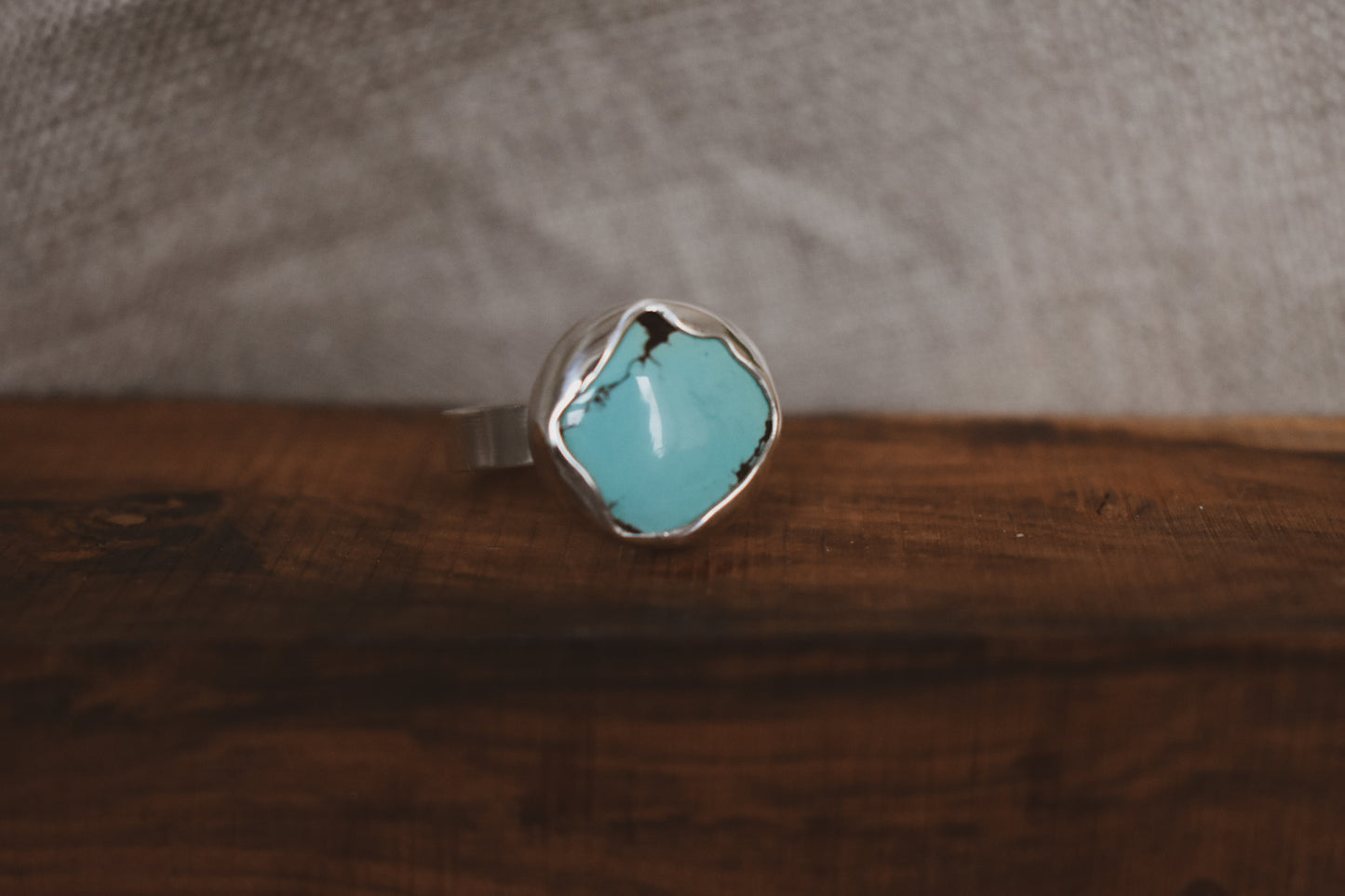 "Clear Waters" Organic Turquoise Ring