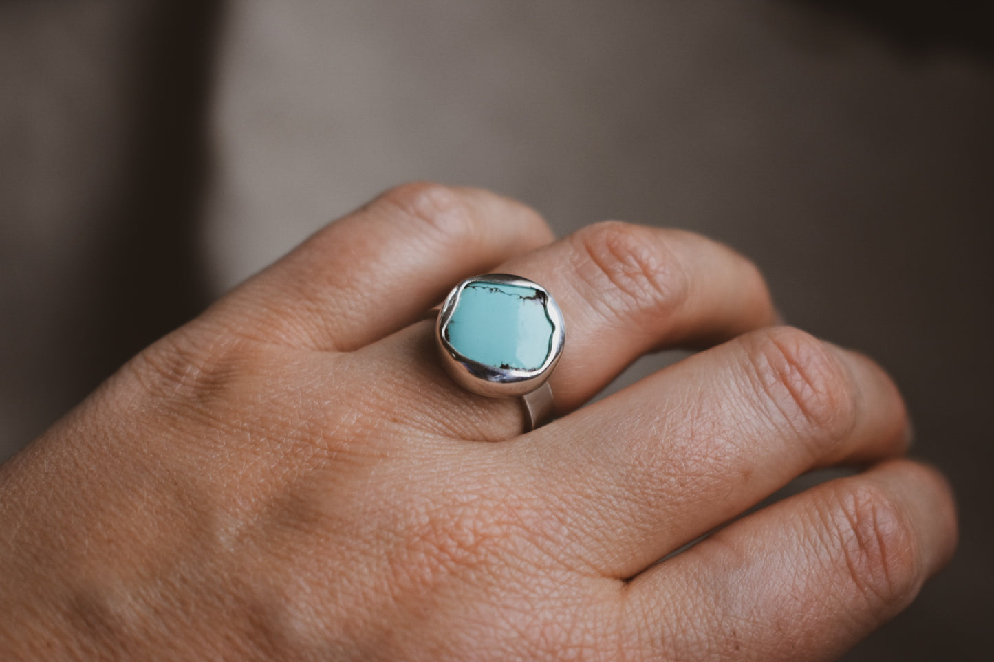 "Clear Waters" Organic Turquoise Ring