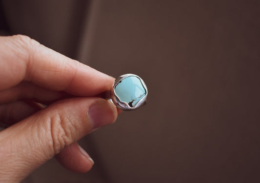 "Clear Waters" Organic Turquoise Ring