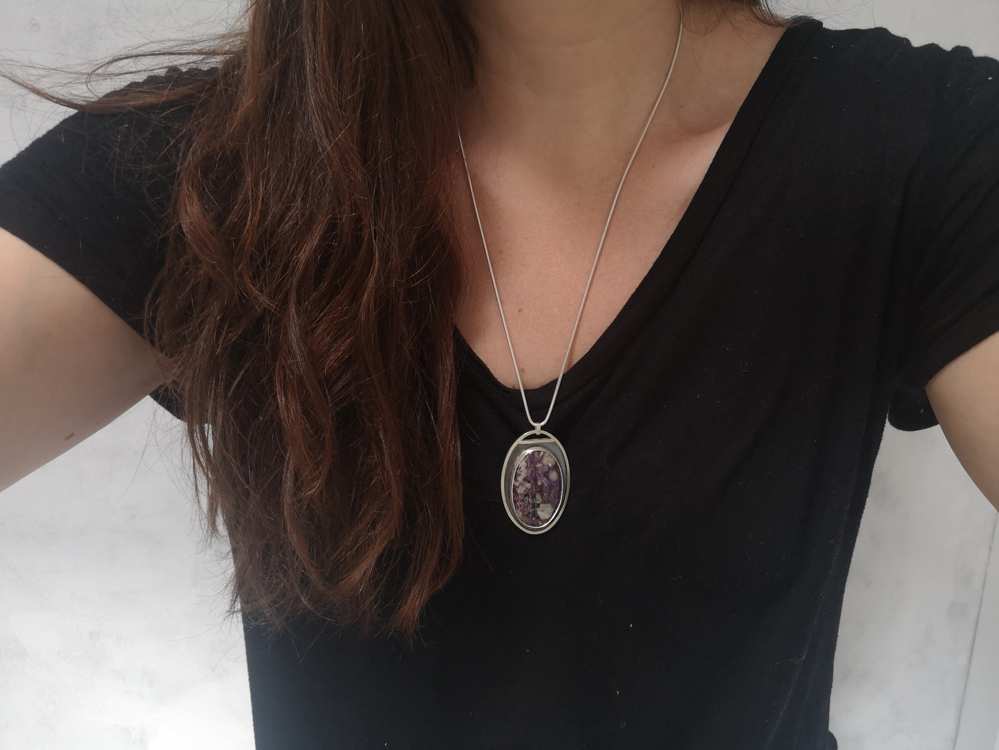 Oval Agate Statement Pendant