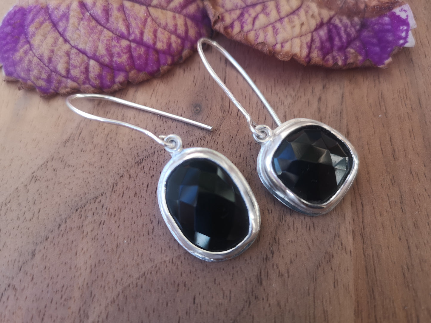 Onyx Mismatched Drop Earrings