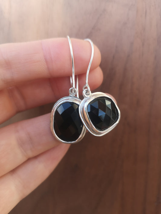 Onyx Mismatched Drop Earrings