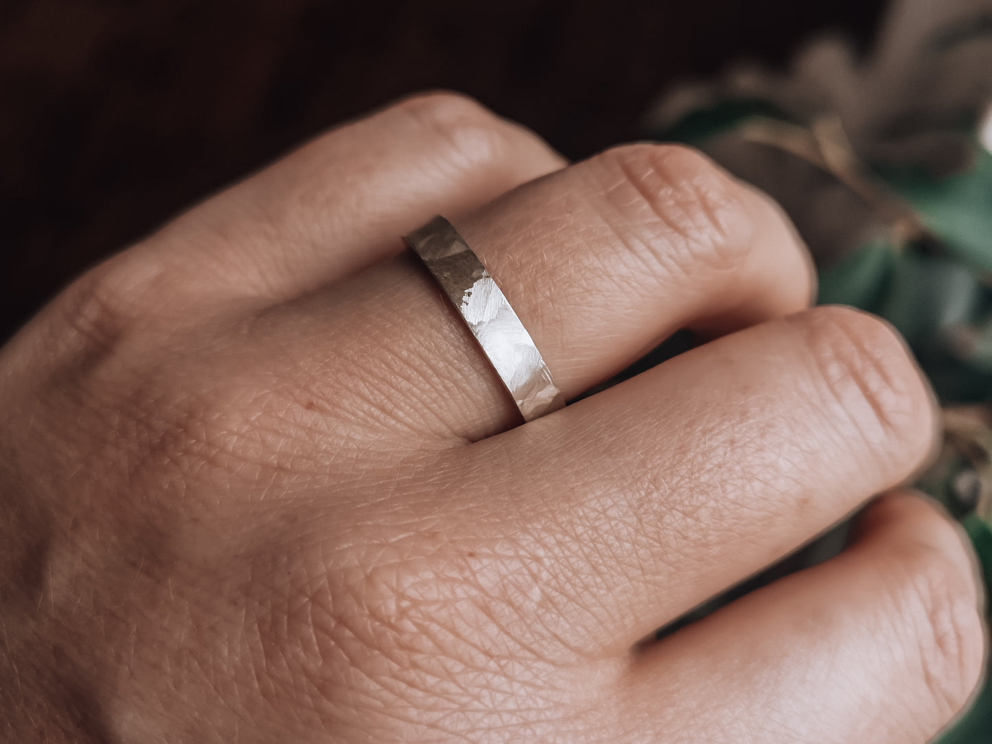 4mm Brushed Eco Silver Ring