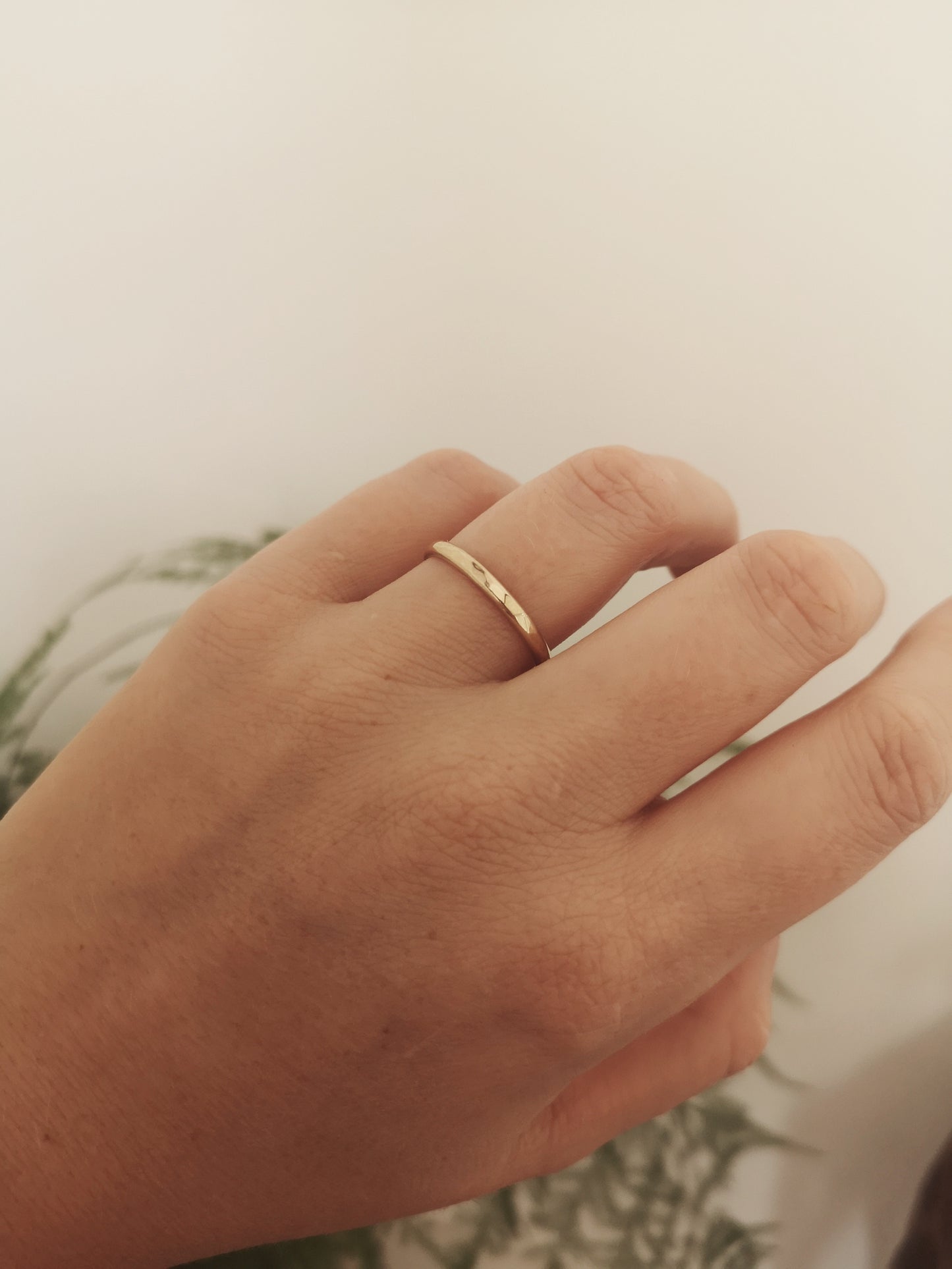 Gold Hammered Ring