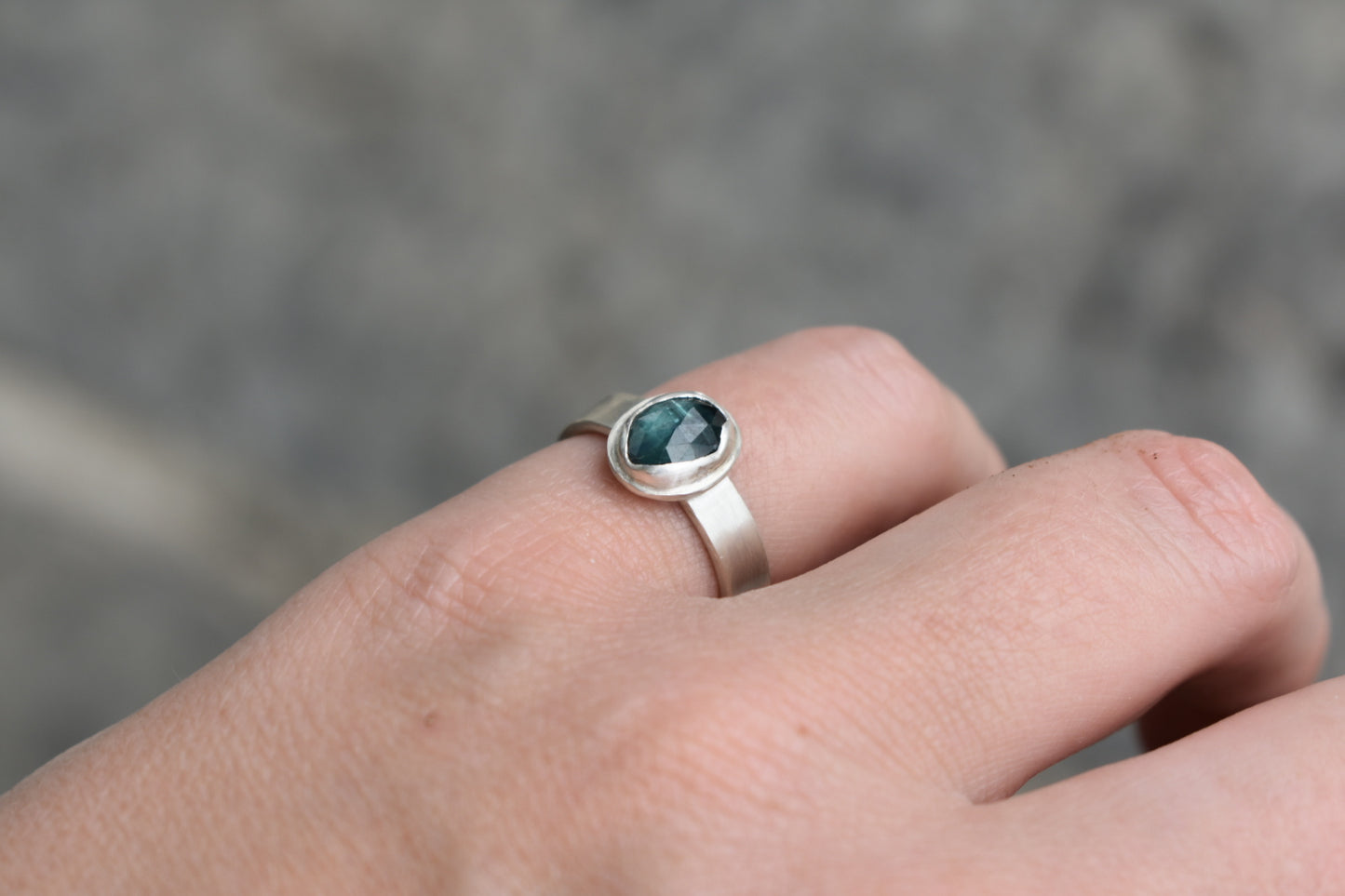 Kyanite Teal Rockpool Ring