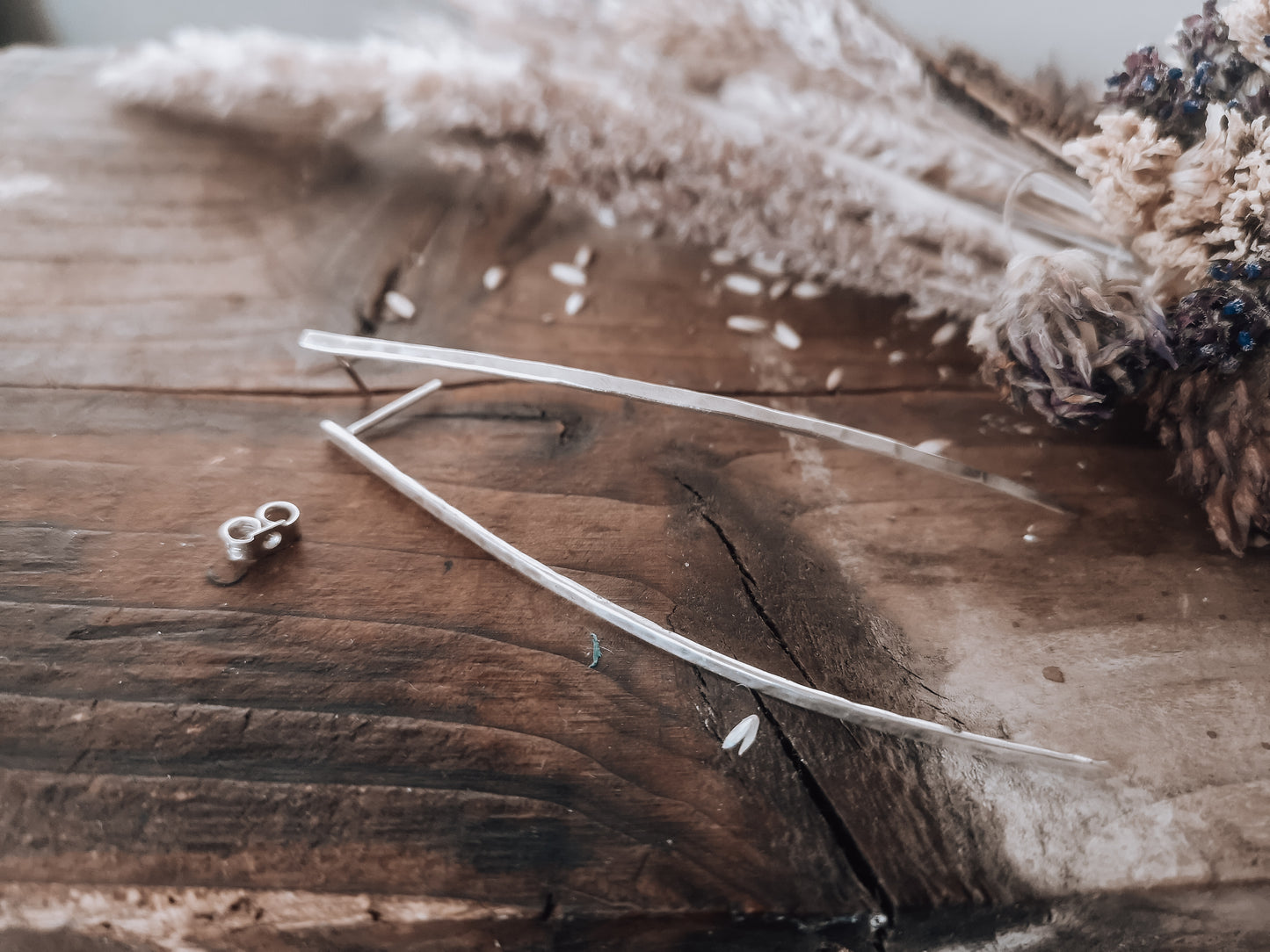 Hammered Hang Earrings