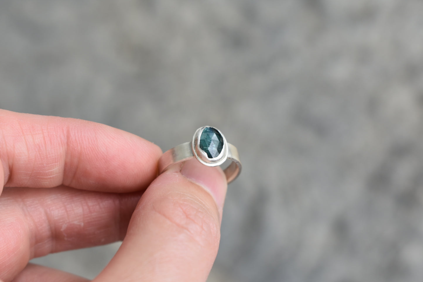 Kyanite Teal Rockpool Ring