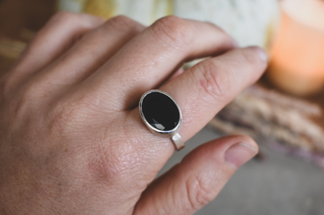 Hawthorn Berry Garnet Ring (large)