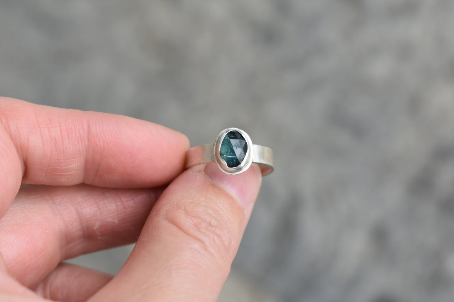 Kyanite Teal Rockpool Ring