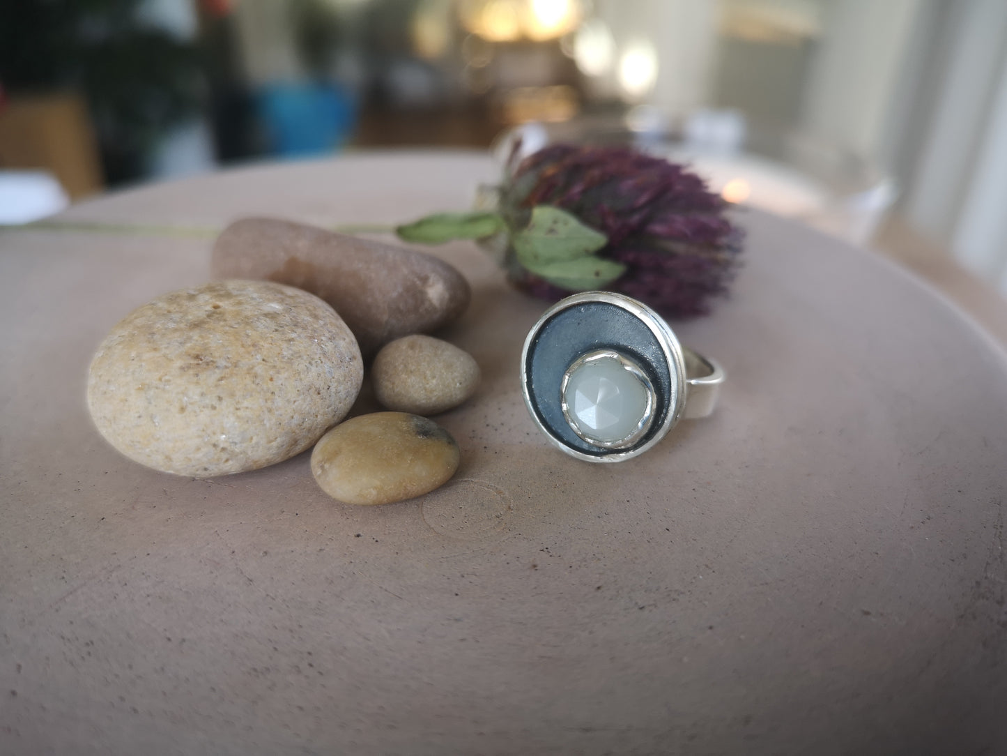 Moonstone Moon Ring #1