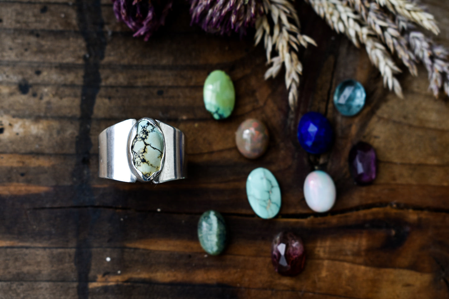 Warrior Wave Ring; Choose your Favourite Gemstone