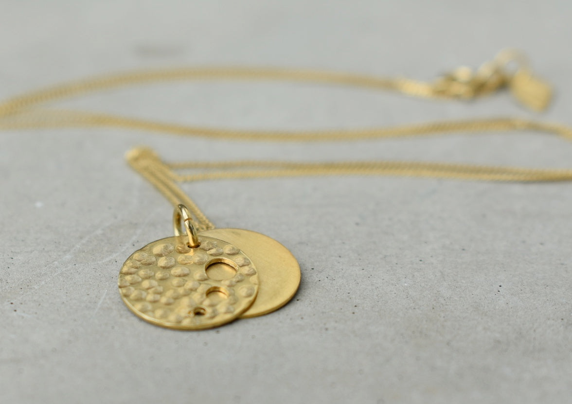 Mini Round n Rounder Gold Necklace